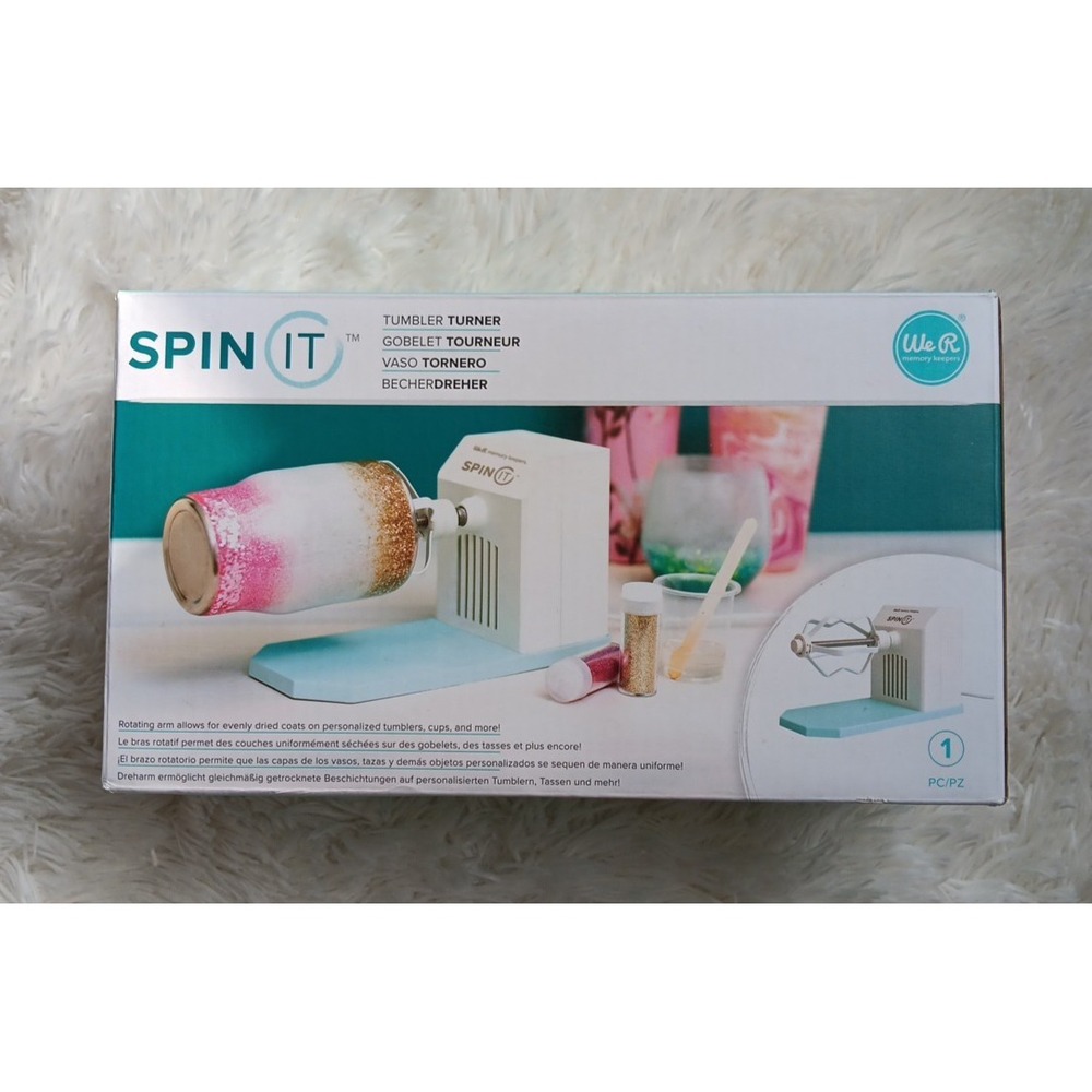 Spin It Motorized Rotary Drying Tool Cups Resin Finish We R Memory Keepers New